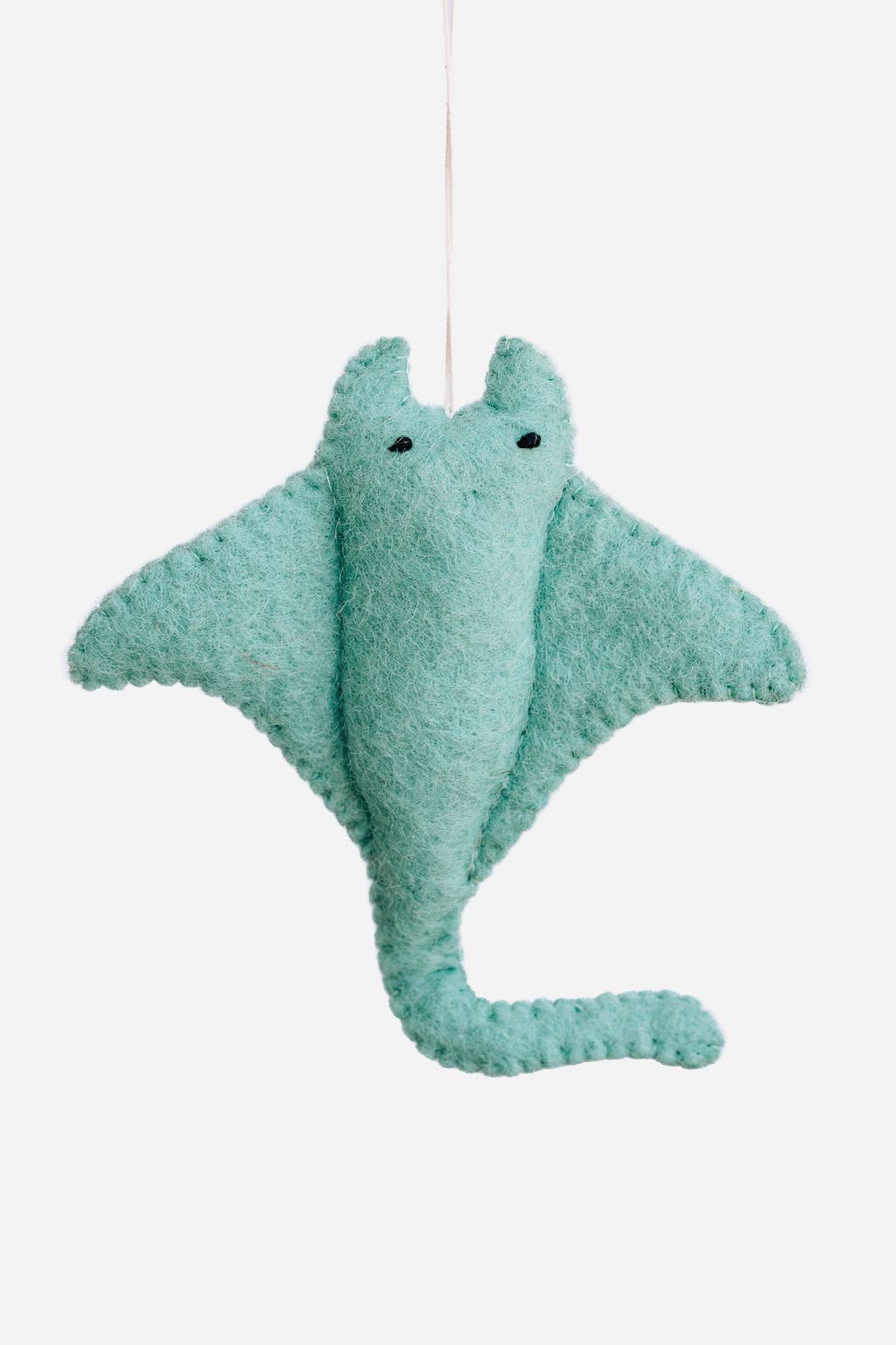 Manta Ray Ornament – Handmade Wool Felt Holiday Decor