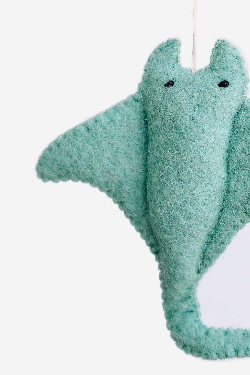Manta Ray Ornament – Handmade Wool Felt Holiday Decor