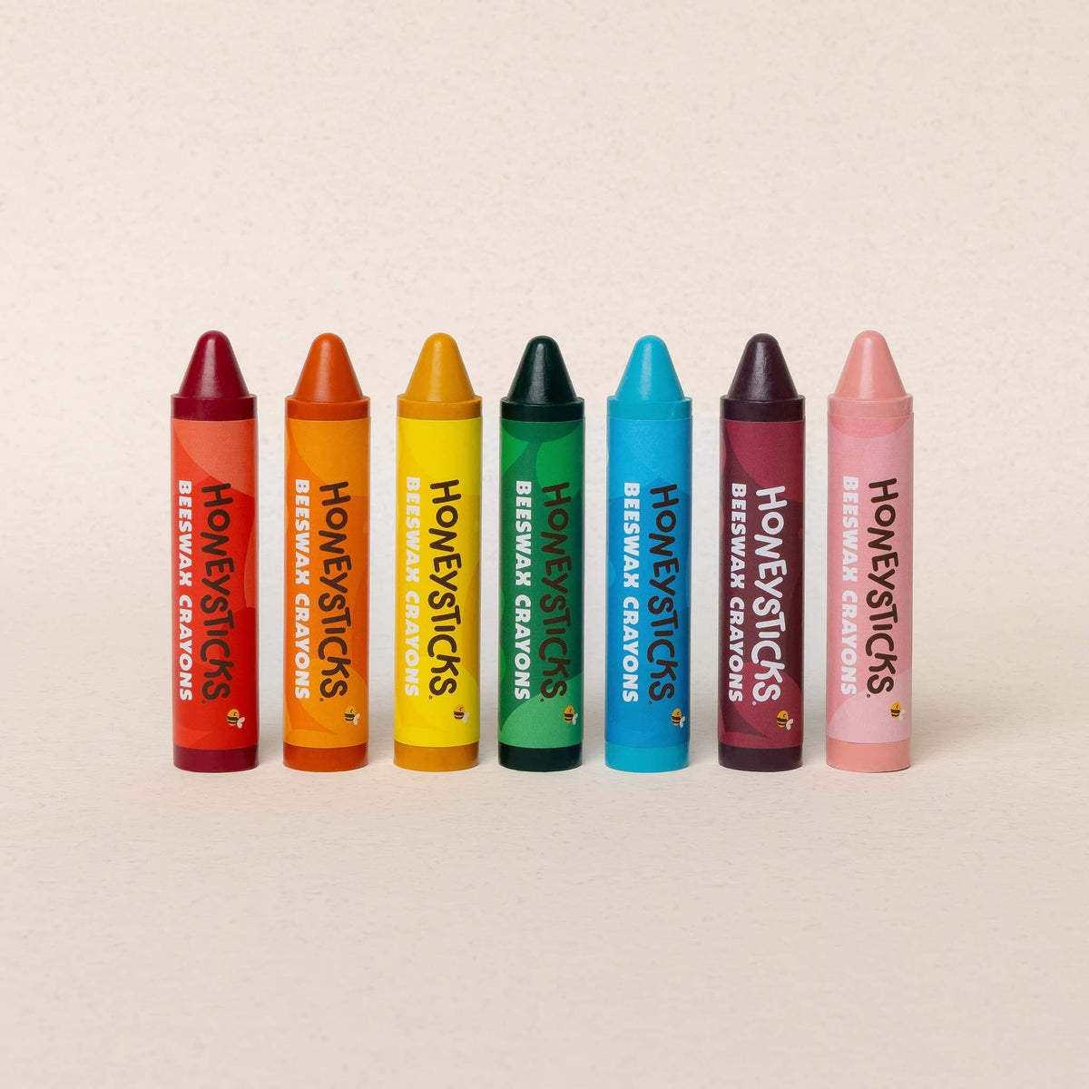 Honeysticks Super Jumbo Beeswax Crayons for Toddlers – Extra-Thick, Non-Toxic, 7 Pack