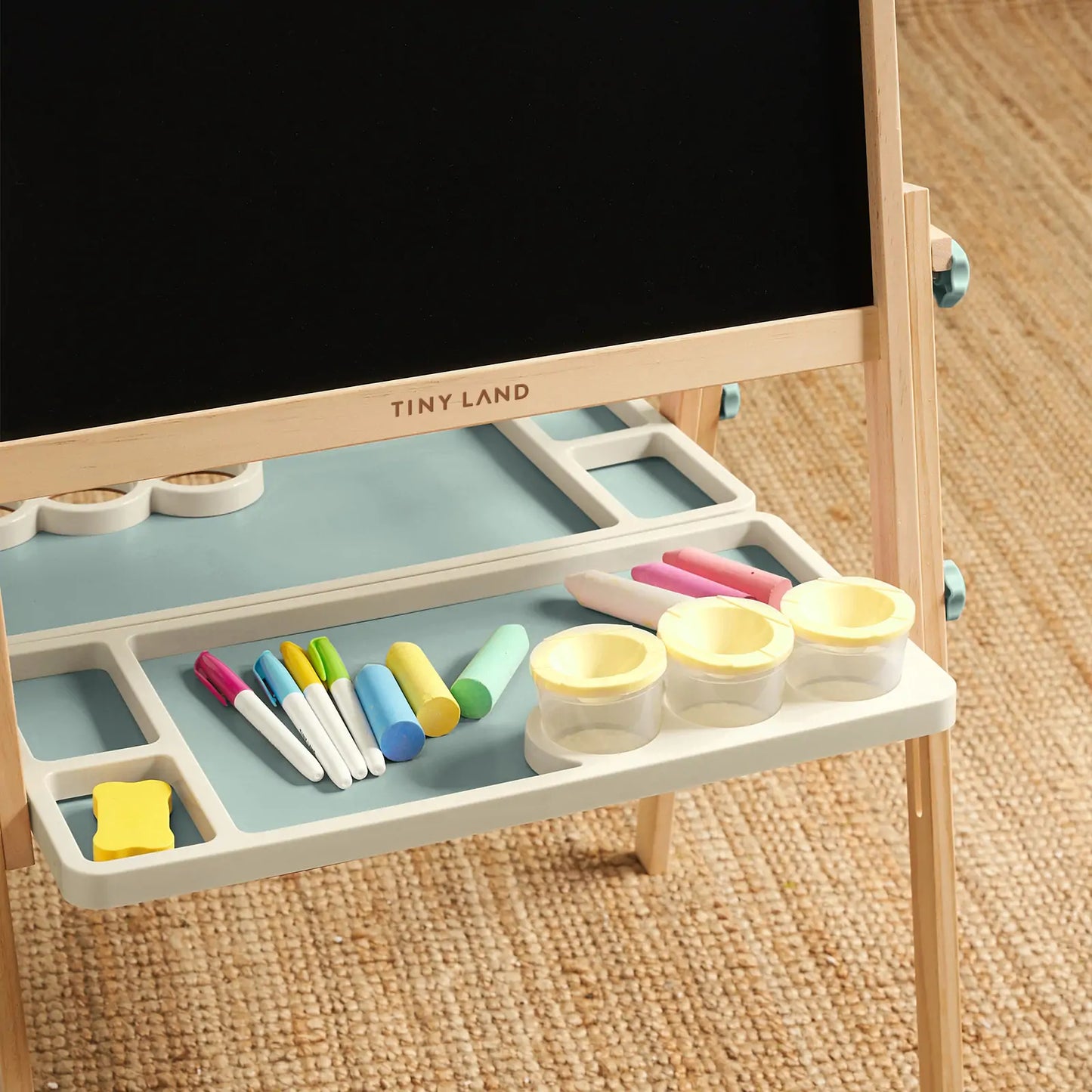 Tiny Land® Magnitales Wooden Easel for Kids - Green