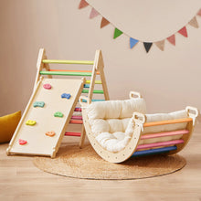 Load image into Gallery viewer, Tiny Land® 7-in-1 Rainbow Climbing Set with Play Pad
