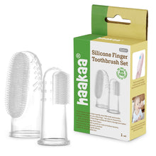 Load image into Gallery viewer, Haakaa Silicone Finger Toothbrush Set 2pcs (Small &amp; Large)
