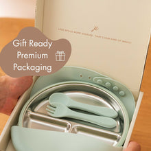 Load image into Gallery viewer, Tots Ground Complete Eco-Friendly Stainless Steel Baby and Toddler Feeding Set | Sage Green
