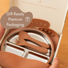 Load image into Gallery viewer, Tots Ground Complete Eco-Friendly Stainless Steel Baby and Toddler Feeding Set | Mocha Mousse

