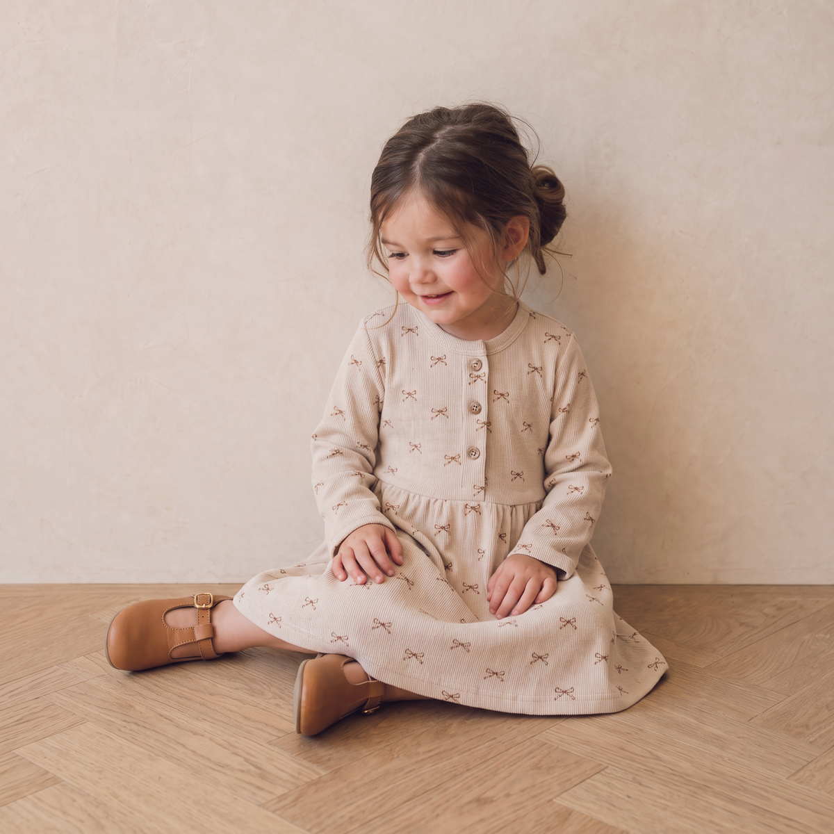 Organic Cotton Buttoned Dress for Babies & Toddlers – Tiny Bows