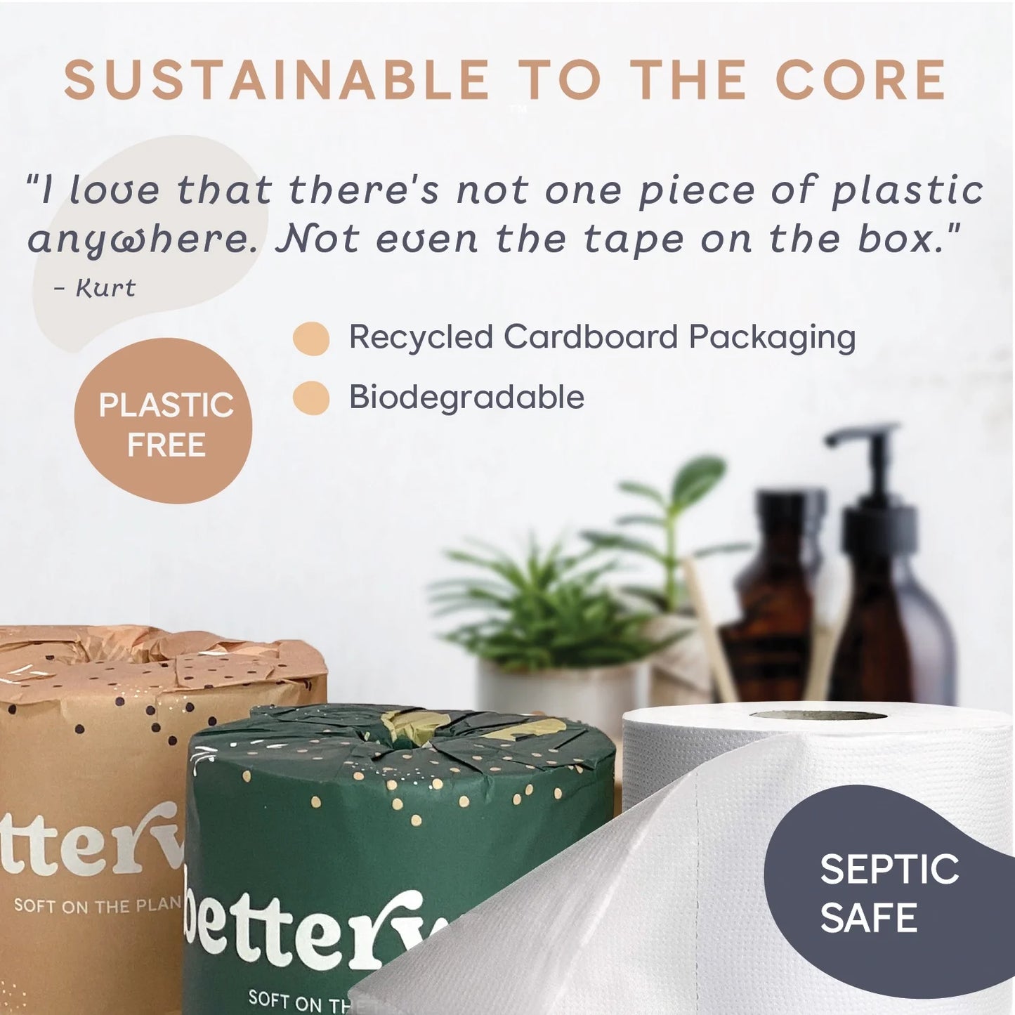 Betterway Bamboo Toilet Paper (12 Rolls)