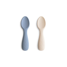Load image into Gallery viewer, Silicone Toddler Starter Spoons 2-Pack
