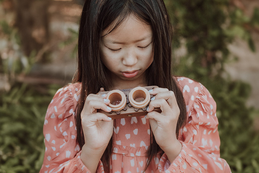 Twinkle Camera - Walnut Camera Body W/ Beechwood Lenses