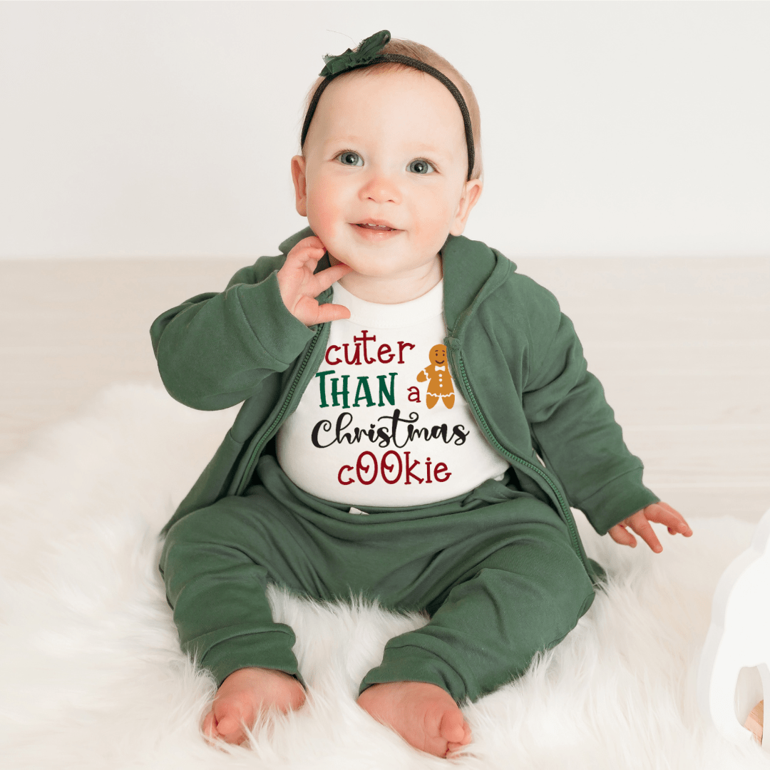 long sleeve graphic bodysuit | christmas cookie