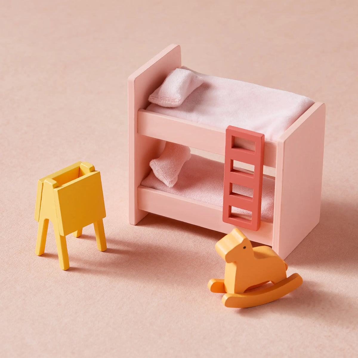 Tiny Land® Sweetwood Wooden Dollhouse without Dolls – 3 Levels + Attic, 6 Rooms, Wooden Furniture Set, Ages 3+