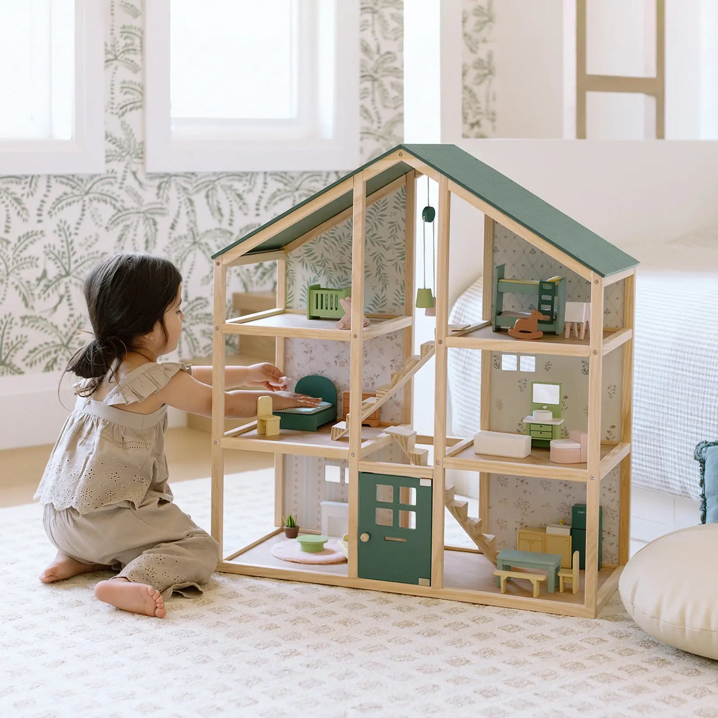 Tiny Land® Sweetwood Evergreen Dollhouse without Dolls