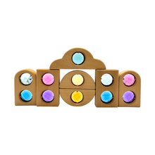 Load image into Gallery viewer, 12 Pcs Rainbow Fairytale Window Blocks with Storage Tray
