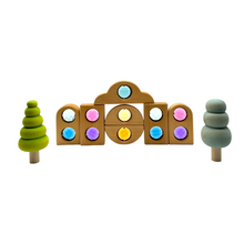 Load image into Gallery viewer, 12 Pcs Rainbow Fairytale Window Blocks with Storage Tray
