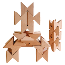 Load image into Gallery viewer, 16 Pcs Natural Wooden Construction Puzzle Toy with Storage Tray
