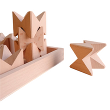 Load image into Gallery viewer, 16 Pcs Natural Wooden Construction Puzzle Toy with Storage Tray
