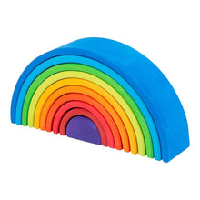 Load image into Gallery viewer, 10 Pcs STAINED Wooden Rainbow Stacking Puzzle Blocks in Sunset Color
