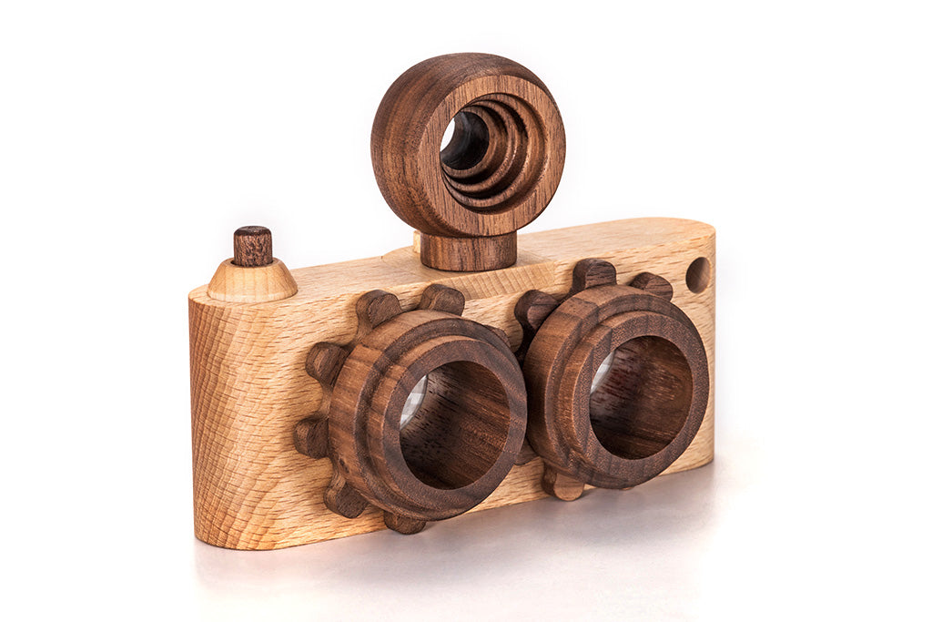 Twinkle Camera - Beechwood Camera Body W/ Walnut Lens