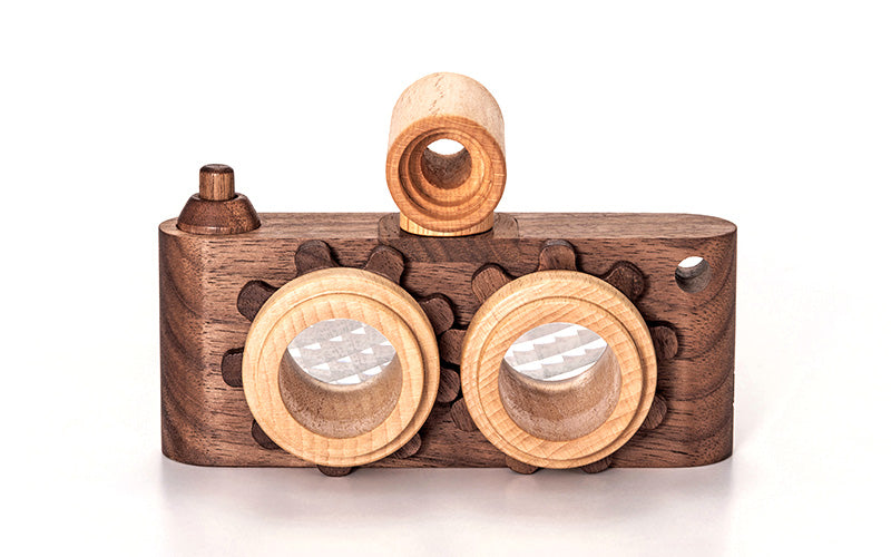 Twinkle Camera - Walnut Camera Body W/ Beechwood Lenses