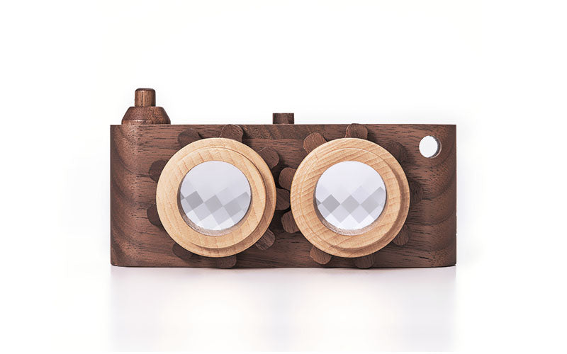 Twinkle Camera - Walnut Camera Body W/ Beechwood Lenses