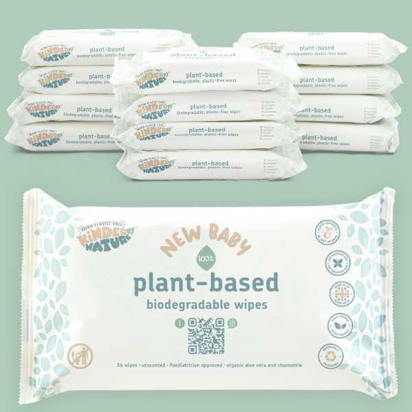 Kinder by Nature Plant-Based Biodegradable Baby Wipes with Organic Aloe & Chamomile – 672 Count (12 Packs)
