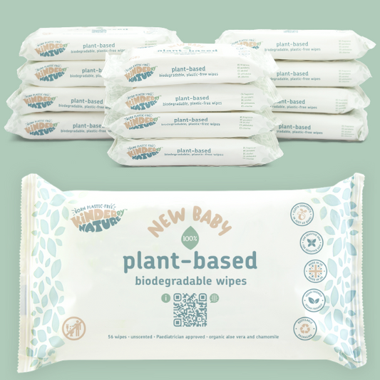 Kinder by Nature Plant-Based Biodegradable Baby Wipes with Organic Aloe & Chamomile – 672 Count (12 Packs)