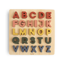 Load image into Gallery viewer, Mushie Non-Toxic Eco-Friendly Wooden Alphabet Puzzle
