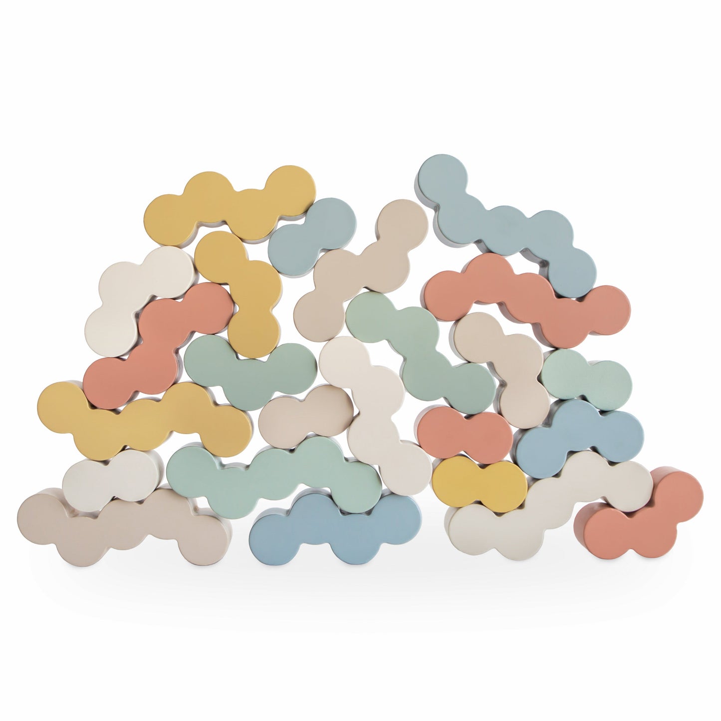 Mushie Eco-Friendly Non-Toxic Wooden Balance Blocks Toy