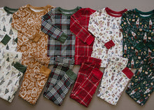 Load image into Gallery viewer, Mebie Baby Green Nutcracker Sustainable Bamboo Kids&#39; Cozy Pajamas Lounge Set
