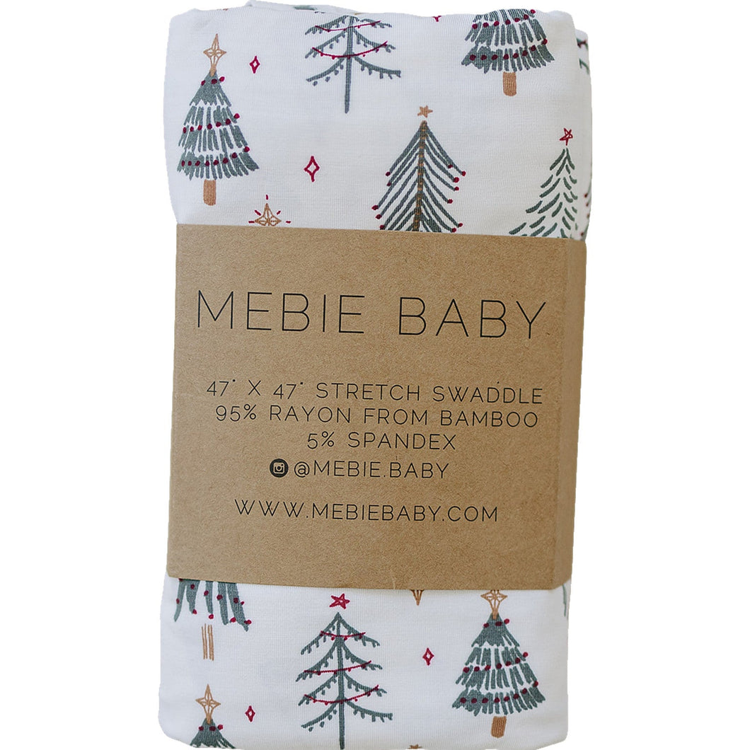 Mebie Baby Christmas Tree Sustainable Bamboo Stretch Swaddle