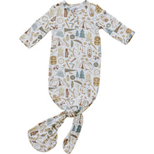 Load image into Gallery viewer, Mebie Baby Eco-Friendly Camping Trip Bamboo Baby Knot Gown
