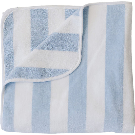 Mebie Baby Seaside Stripe Organic Cotton Beach Towel – Optional Name Embroidery