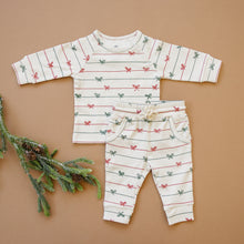 Load image into Gallery viewer, Tied with a Bow Christmas Organic Cotton Lounge Set
