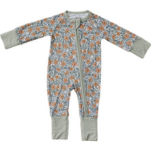 Load image into Gallery viewer, Mebie Baby Dainty Meadow Sustainable Bamboo Baby Zipper Onesie Pajamas
