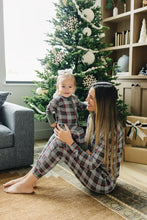 Load image into Gallery viewer, Mebie Baby Green Plaid Sustainable Bamboo Cozy Pajamas Lounge Set | Adult Women
