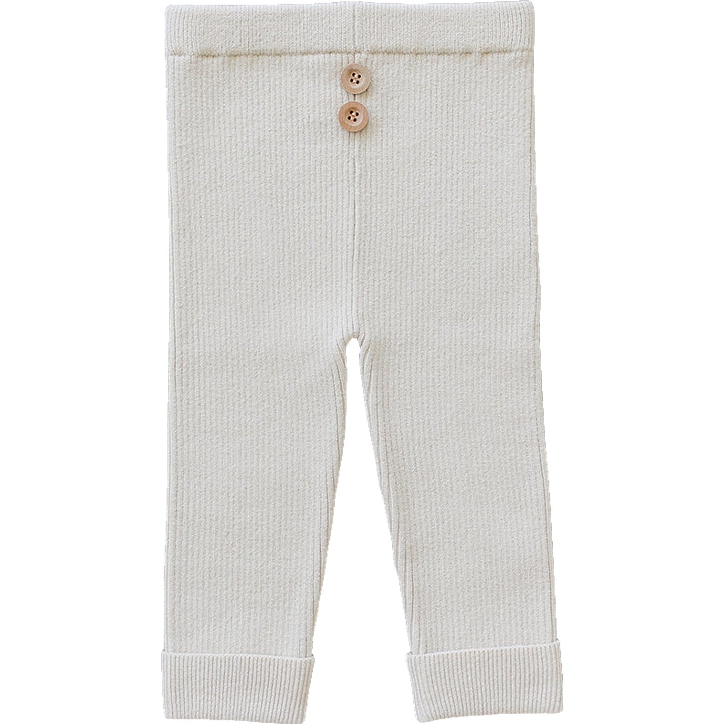 Mebie Baby Organic Cotton Knit Leggings | Cream