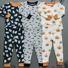 Load image into Gallery viewer, Mebie Baby Ghosts Halloween Bamboo Baby Toddler Kids&#39; Cozy Lounge Pajamas Set
