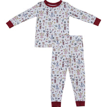 Load image into Gallery viewer, Mebie Baby Red Nutcracker Sustainable Bamboo Kids&#39; Cozy Pajamas Lounge Set
