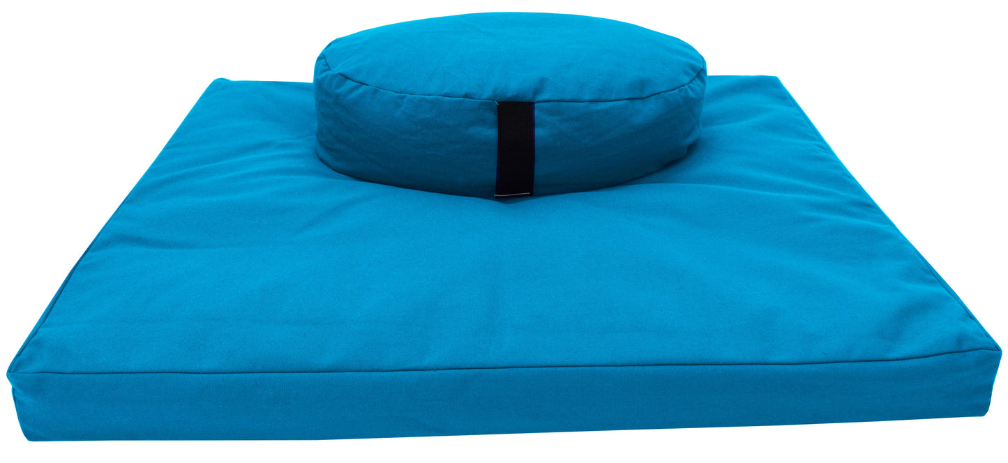 Meditation Cushion Set Zafu and Zabuton - Cotton ..Made in USA