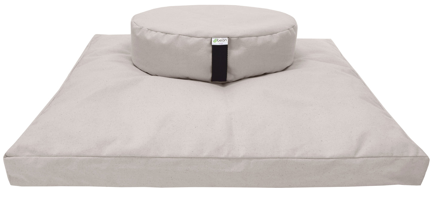 Meditation Cushion Set Zafu and Zabuton - Cotton ..Made in USA