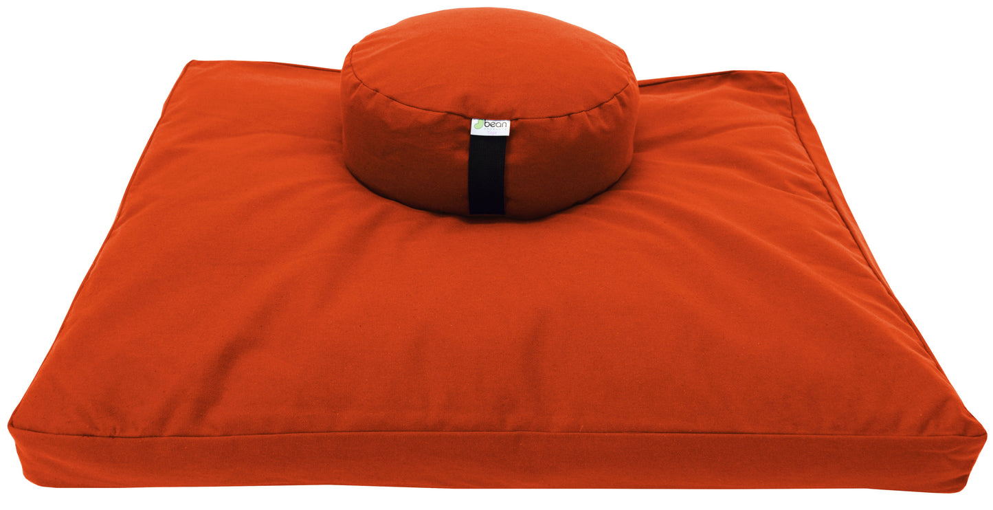 Meditation Cushion Set Zafu and Zabuton - Cotton ..Made in USA