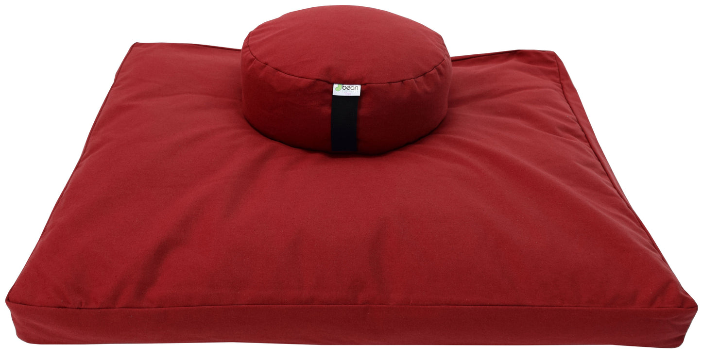 Meditation Cushion Set Zafu and Zabuton - Cotton ..Made in USA