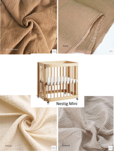 Load image into Gallery viewer, Nestig Mini Crib Custom Made Fitted Sheet - Organic Cotton Double Gauze
