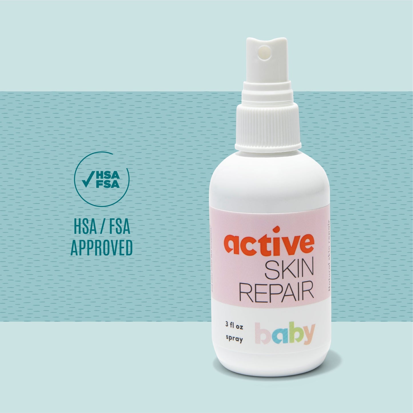 Active Skin Repair Baby Spray | FDA-Cleared Hypochlorous Acid for Babies | 0.012% HOCl Gentle Skin Care Spray | Medical-Grade Formula for Diaper Area & Sensitive Skin | Made in USA - 3oz