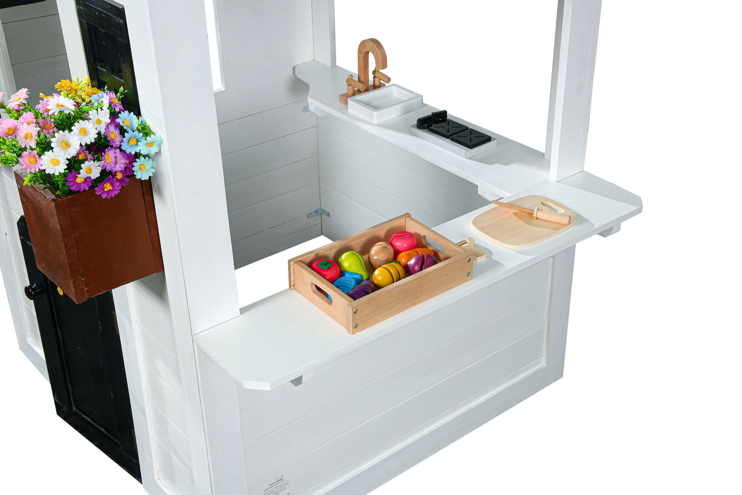 2Mamabees Sustainable Wooden Outdoor and Indoor Ajure Playhouse