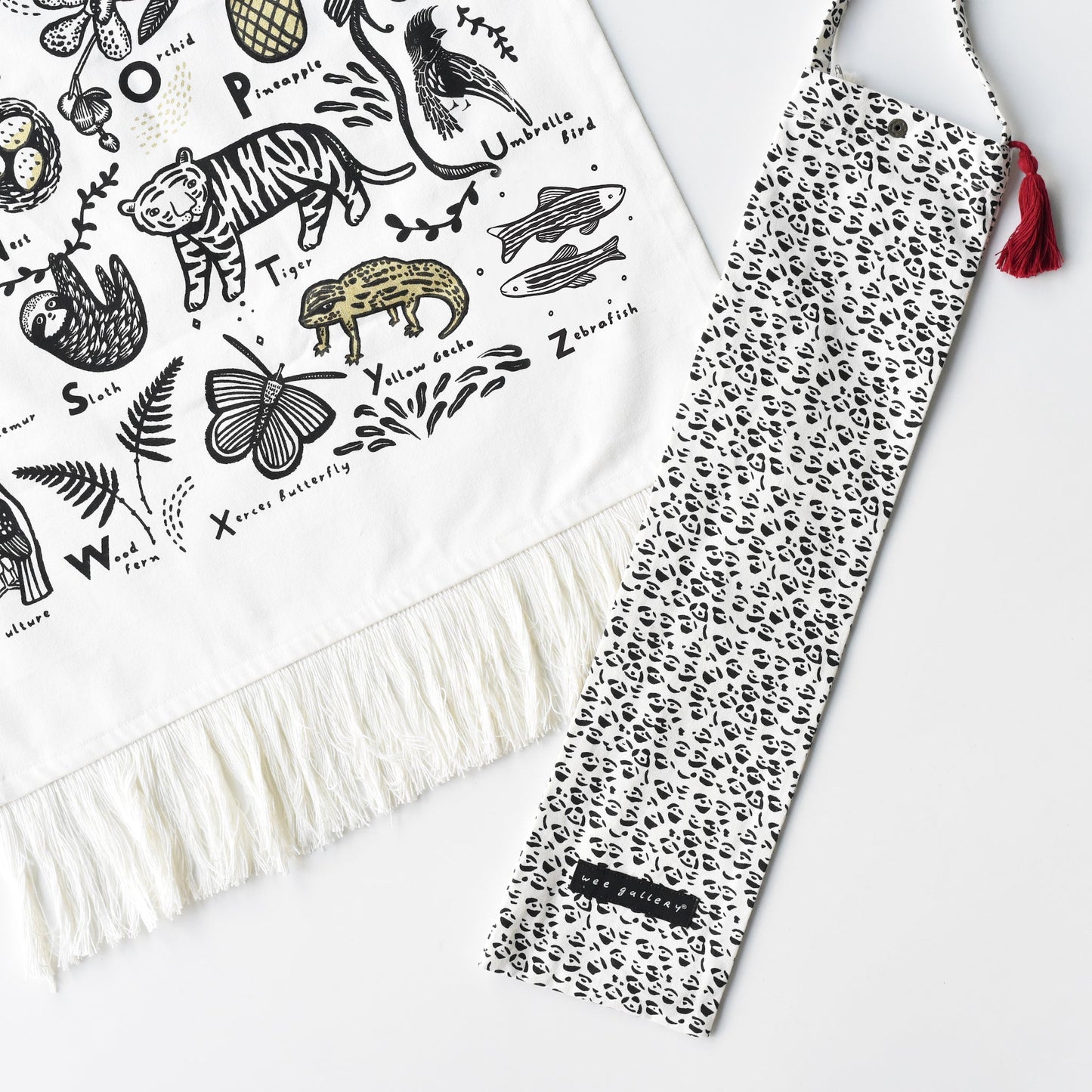 Wee Gallery Eco-Friendly Jungle Alphabet Printed Poster Tapestry Nursery Kids' Room Decor