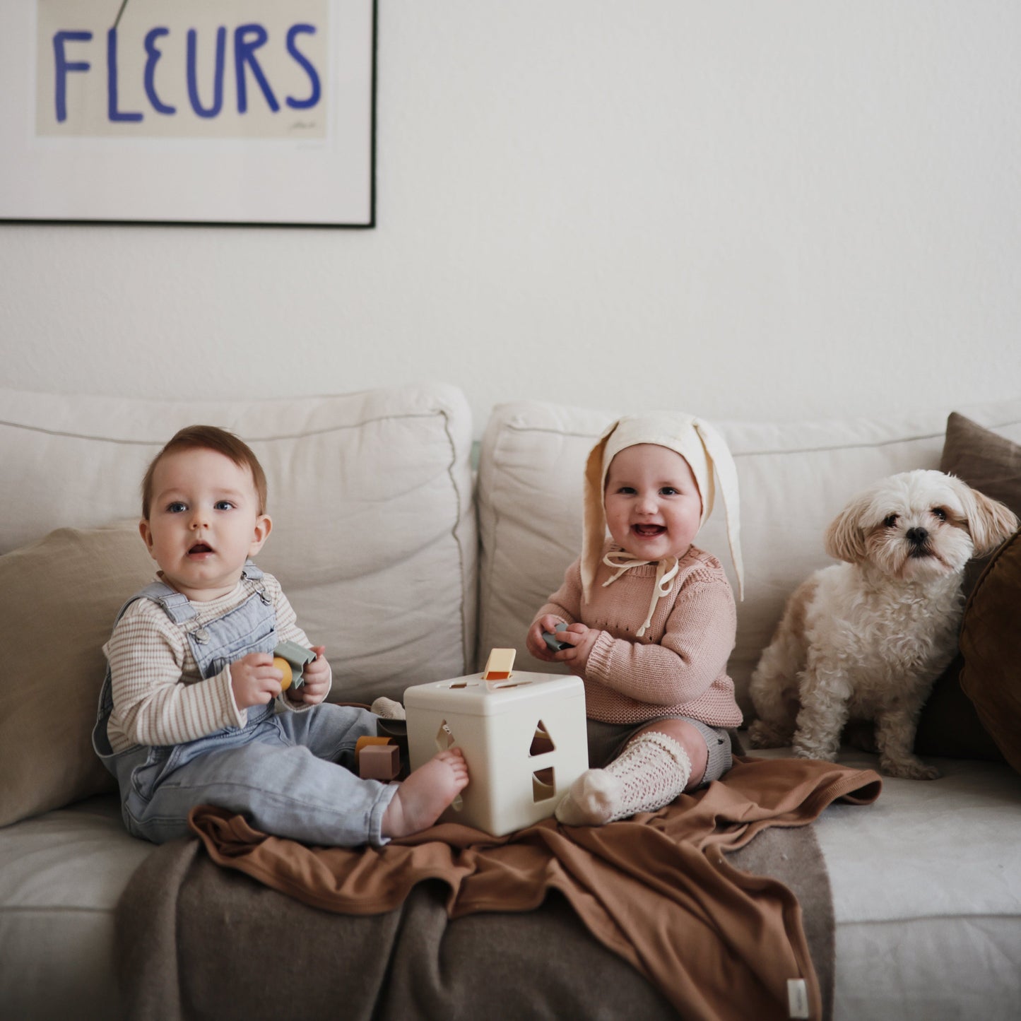 Mushie Organic Cotton Ribbed Baby Blanket