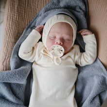 Load image into Gallery viewer, Mushie Organic Cotton Ribbed Baby Bonnet
