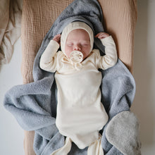 Load image into Gallery viewer, Mushie Organic Cotton Ribbed Baby Bonnet
