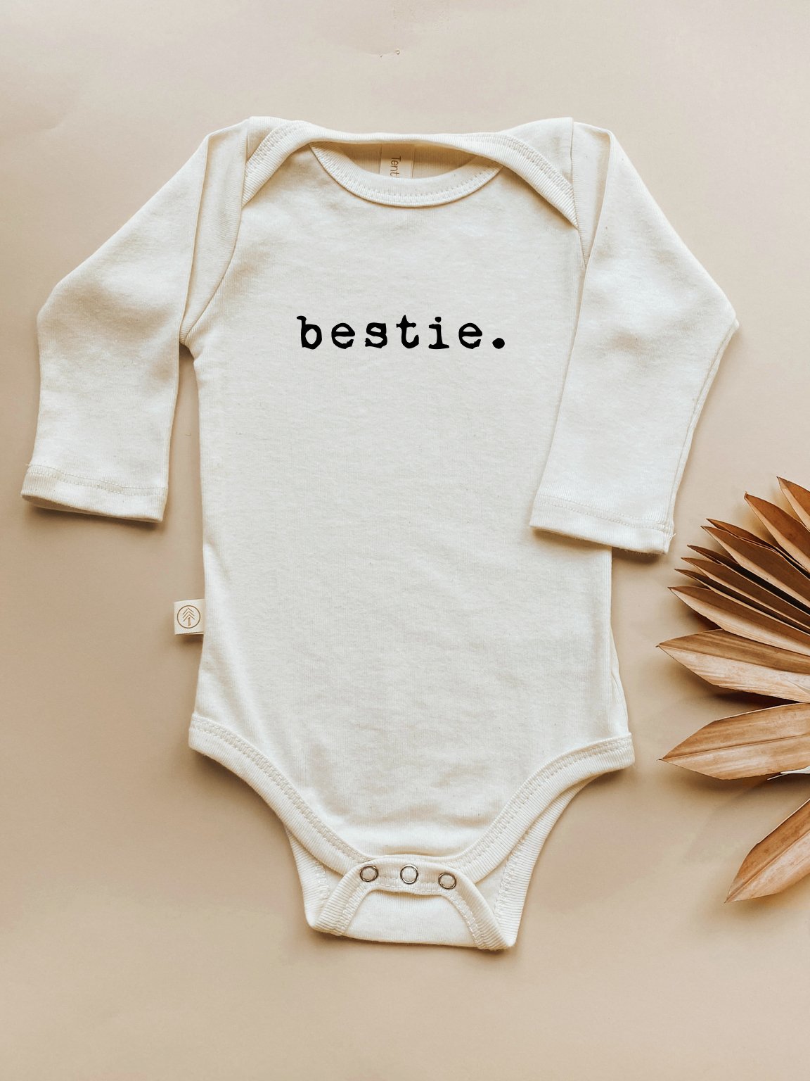 Bestie Organic Cotton Baby Bodysuit – Long Sleeve, 0–24M