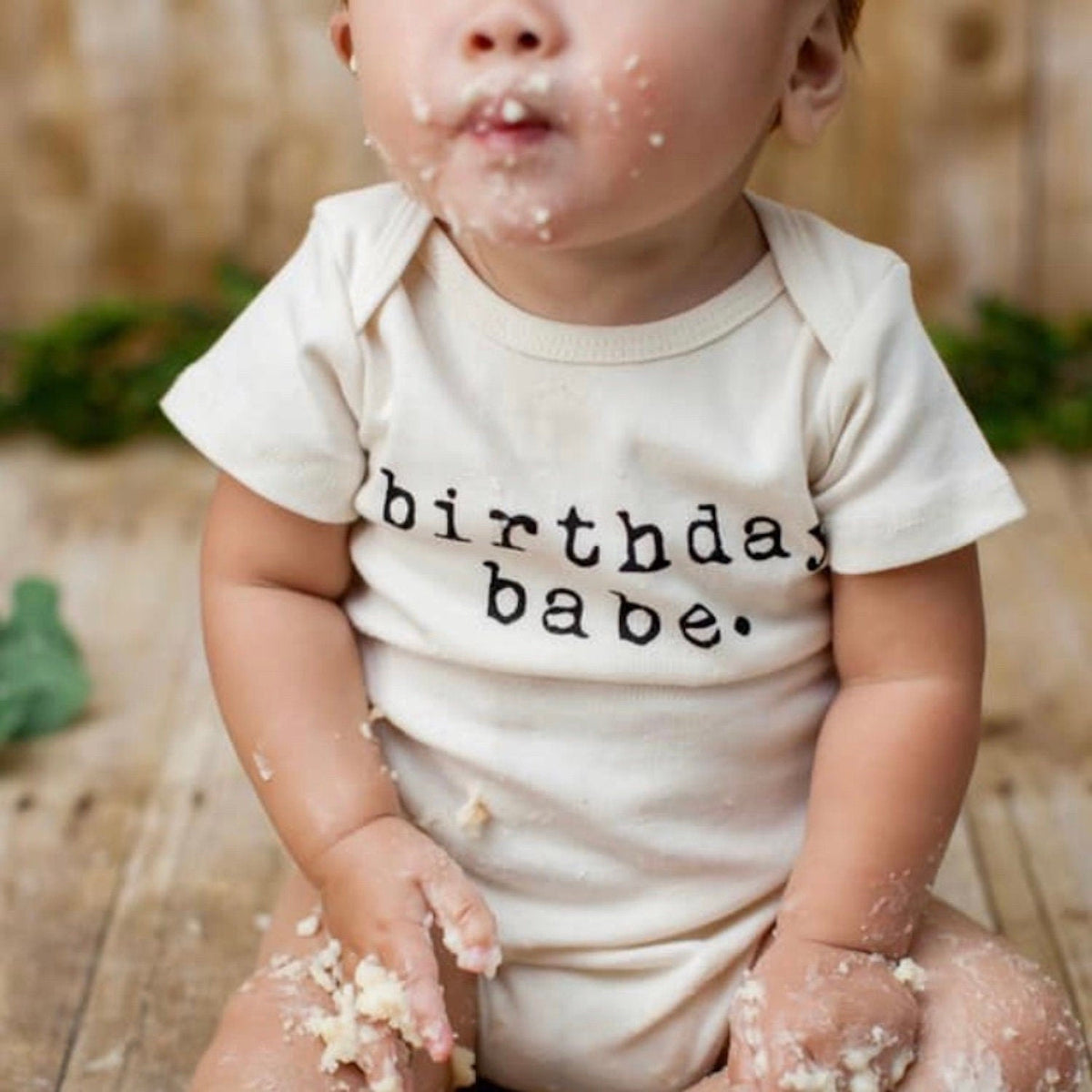 Birthday Babe Organic Cotton Baby Bodysuit – Short Sleeve, 0–24M